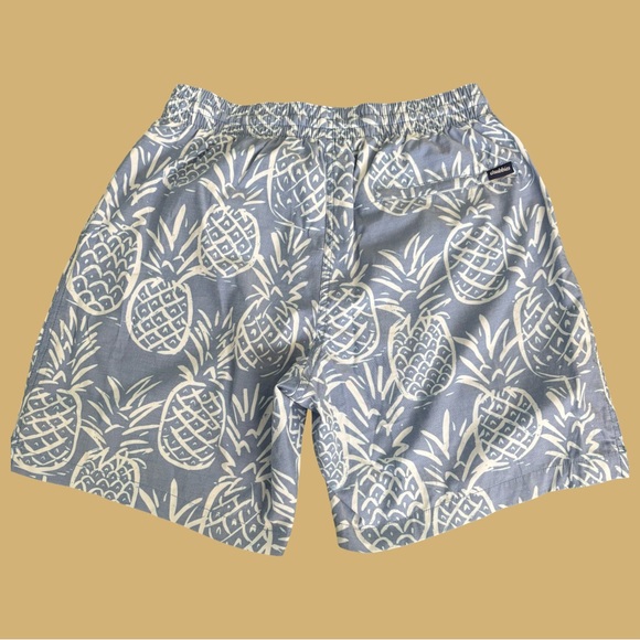 Chubbies Swim Trunks Blue White Pineapple Mesh Liner - Picture 2 of 10